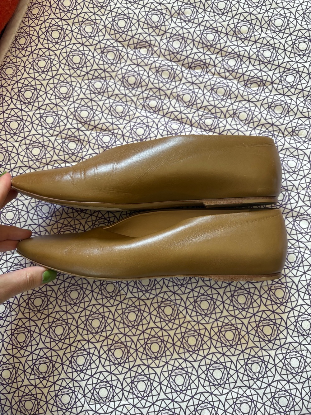Lemaire Brown Leather Square-Toe Flats - Picture 5 of 7